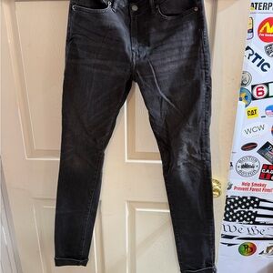 American Eagle Outfitters Men's Black Skinny Jeans